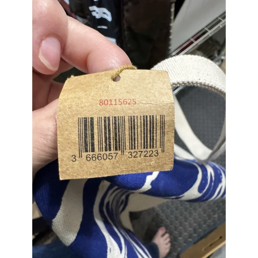 Clarins Canvas Tote Bag Blue Zebra Print Eco‎ Recycled Materials NWT Shopper